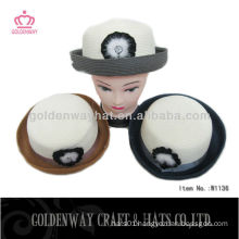 lady fashion hat paper straw top hat